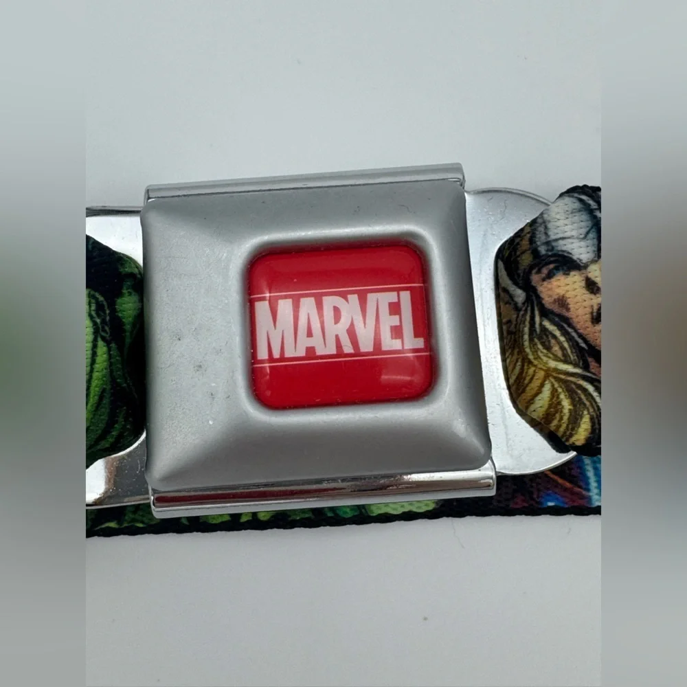 NWT Buckle-Down Seat belt Marvel Kids boys Belt hulk superhero Thor Ironman
